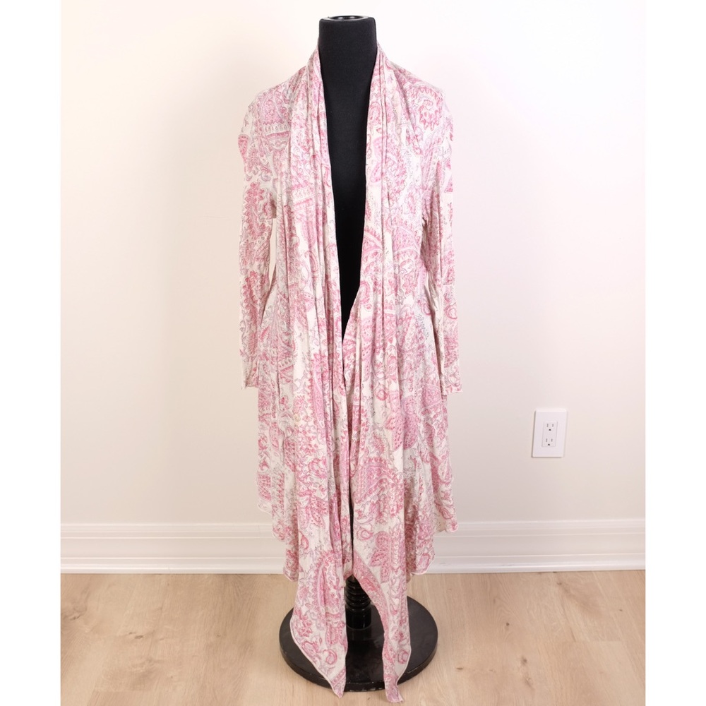 Magnolia Pearl Pink Paisley Draped Cardigan